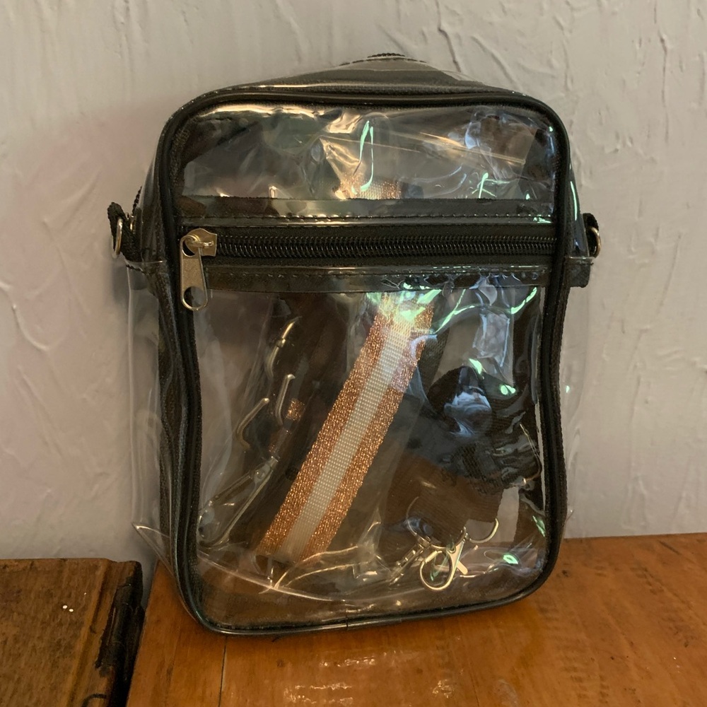 Clear Black Crossbody Bag